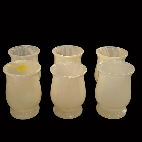 Onyx Luminita Crystal White Cups Set of 6