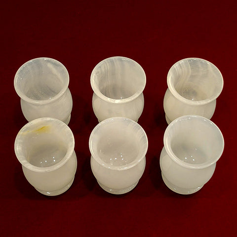 Onyx Luminita Crystal White Cups Set of 6