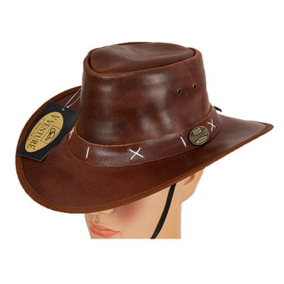Cowboy Leather Hat Wrangler