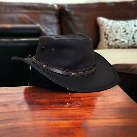 Cowboy Leather Hat Apple Jack