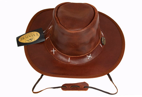 Cowboy Leather Hat Wrangler