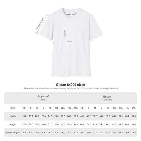 Route US 66 Unisex T-Shirt by V VENTURE - Iconic Gildan Softstyle Tee V VENTURE