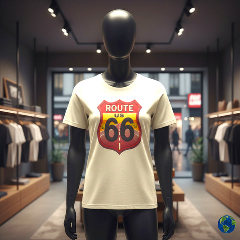 Route US 66 Unisex T-Shirt by V VENTURE - Iconic Gildan Softstyle Tee V VENTURE