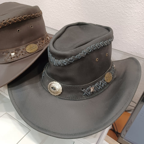 Wholesale Vventure Handmade Cowhide Leather Cowboy Hats - 10-Pack (Black & Coffee)