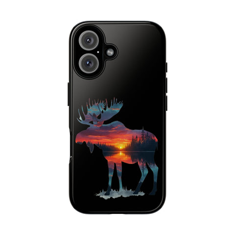 Wilderness Lake Sunset Moose Design - Perfect for Sublimation & Crafts