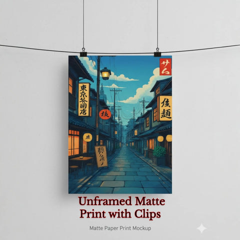 Anime Cafe Digital Print | Modern Ukiyo-e Wall Decor | Japanese Illustration Download | Cozy Tokyo Street Art V VENTURE