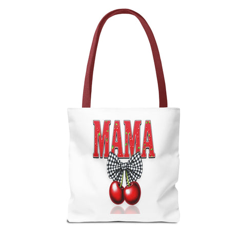 Retro MAMA Glitter Cherry Design PNG - Large 24x36 300DPI - Sublimation and DTG File