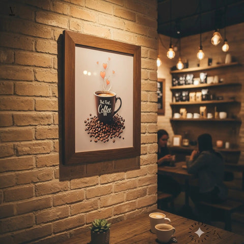 "But First, Coffee" Wall Art | Museum-Grade Archival Print & Framed Options | Perfect Kitchen & Cafe Deco V VENTURE
