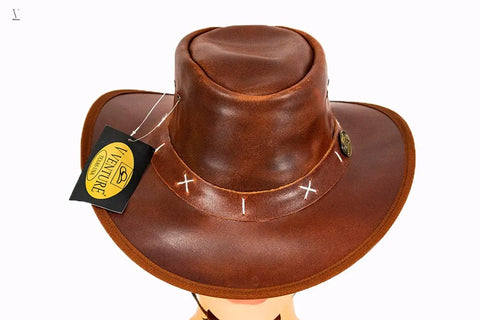 Cowboy Leather Hat Wrangler V VENTURE