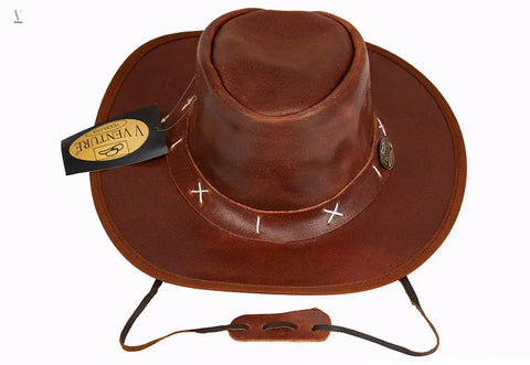 Cowboy Leather Hat Wrangler V VENTURE