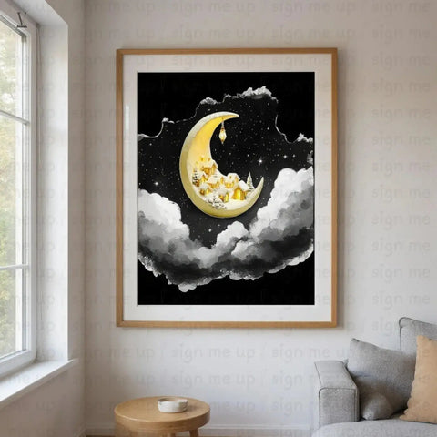 Customizable Watercolor Space Art | Starry Night Sky PNG Download V VENTURE