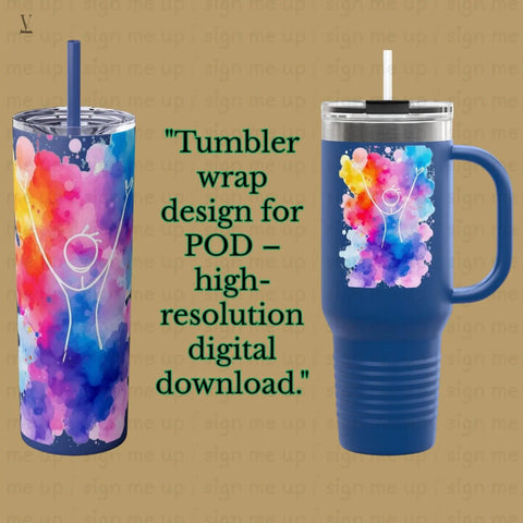 Customizable Watercolor Splash Figure PNG: Personalized Wall Art (Digital Download) V VENTURE