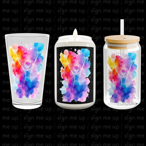 Customizable Watercolor Splash Figure PNG: Personalized Wall Art (Digital Download) V VENTURE