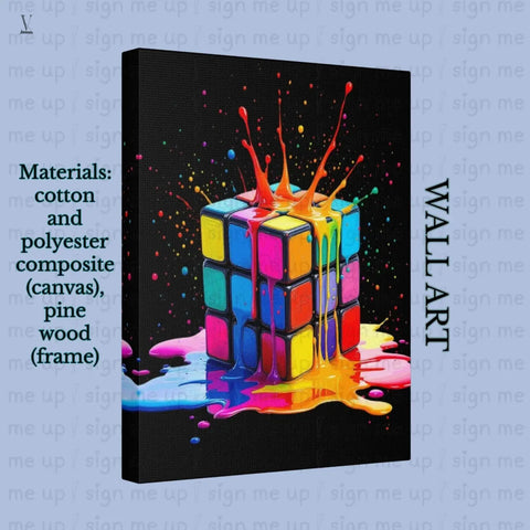 Dripping Paint Rubik's Cube PNG: Colorful Digital Art for Small Business V VENTURE