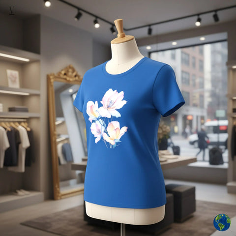 Floral Unisex T-Shirt by V VENTURE - Floral T-Shirt Elegant Flower Design Gildan 5000 Heavy Cotton Tee V VENTURE