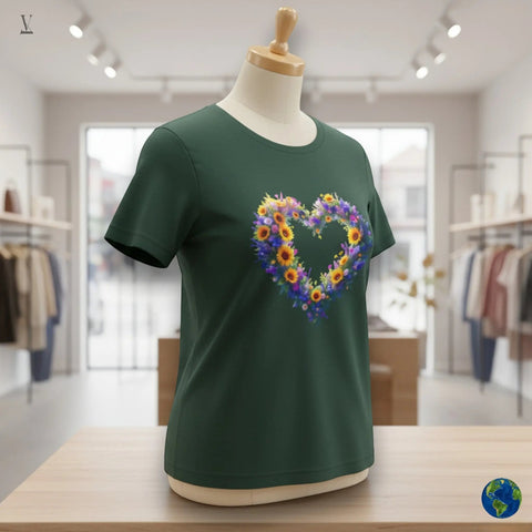 Heart Lover Tee Flower Heart Lover Unisex T-Shirt - Soft Cotton Tee for Everyday Wear V VENTURE