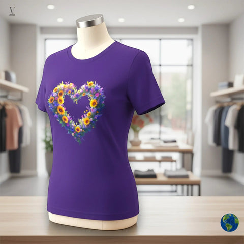 Heart Lover Tee Flower Heart Lover Unisex T-Shirt - Soft Cotton Tee for Everyday Wear V VENTURE