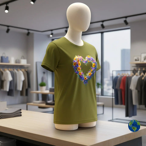 Heart Lover Tee Flower Heart Lover Unisex T-Shirt - Soft Cotton Tee for Everyday Wear V VENTURE