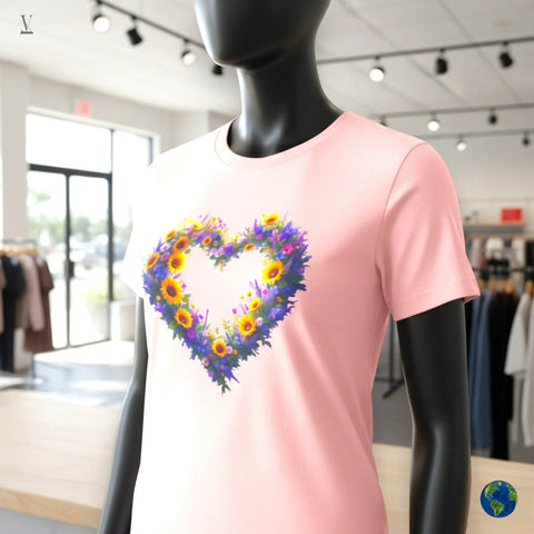 Heart Lover Tee Flower Heart Lover Unisex T-Shirt - Soft Cotton Tee for Everyday Wear V VENTURE