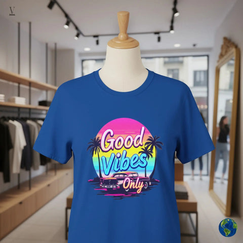 "Good Vibes Only" Unisex T-Shirt by V VENTURE - Premium Gildan Softstyle V VENTURE