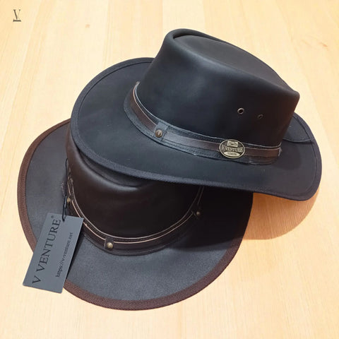Handmade Cowboy Leather Hats Wholesale - Made in Pakistan - MOQ 10 V VENTURE