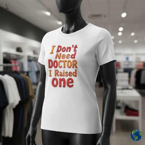 Proud Parent Doctor T-Shirt | "I Raised One" Funny Gift | Medical Mom Dad Tee | Unisex Bella Canvas V VENTURE