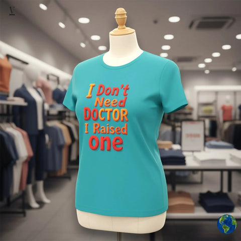 Proud Parent Doctor T-Shirt | "I Raised One" Funny Gift | Medical Mom Dad Tee | Unisex Bella Canvas V VENTURE