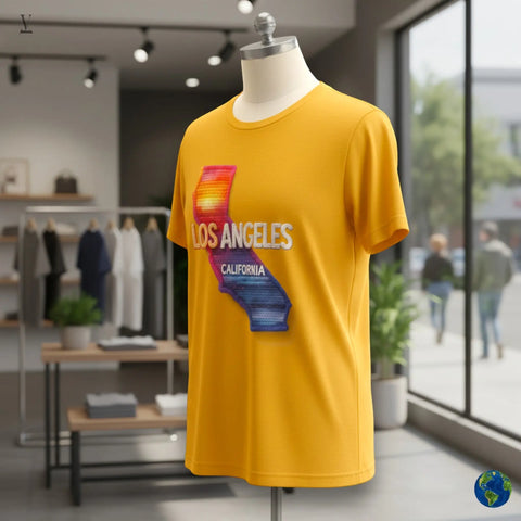 Los Angeles California T-Shirt | State Map Graphic Tee | Unisex Souvenir Shirt V VENTURE