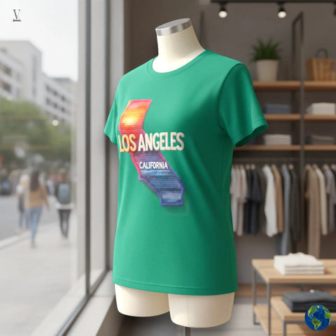 Los Angeles California T-Shirt | State Map Graphic Tee | Unisex Souvenir Shirt V VENTURE