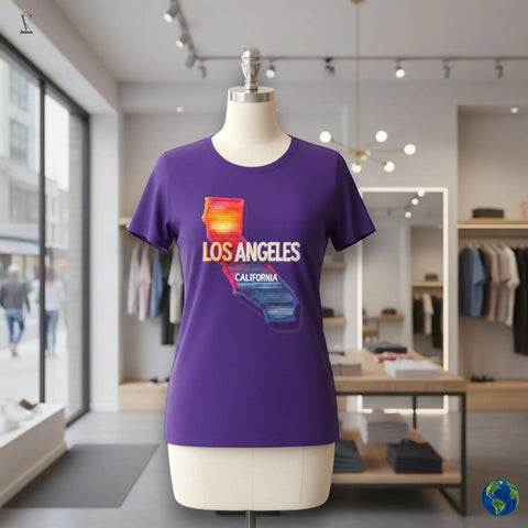 Los Angeles California T-Shirt | State Map Graphic Tee | Unisex Souvenir Shirt V VENTURE