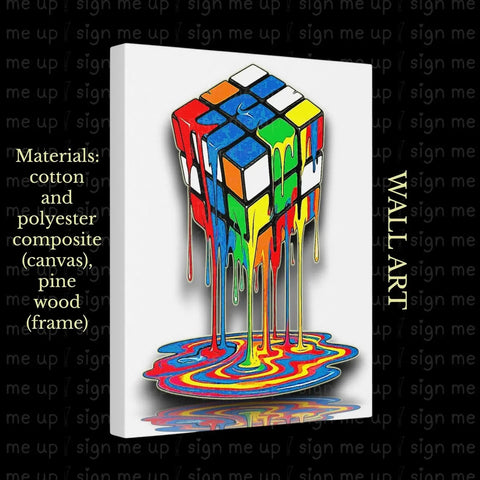Melting Rubik's Cube PNG: Digital Art for POD, T-shirts, Mugs (300 DPI Digital Download) V VENTURE