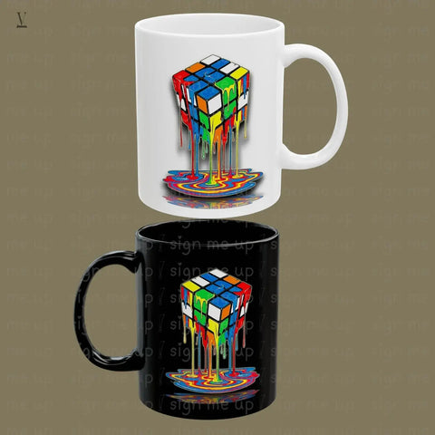 Melting Rubik's Cube PNG: Digital Art for POD, T-shirts, Mugs (300 DPI Digital Download) V VENTURE