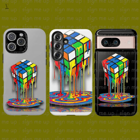 Melting Rubik's Cube PNG: Digital Art for POD, T-shirts, Mugs (300 DPI Digital Download) V VENTURE