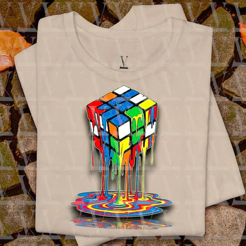 Melting Rubik's Cube PNG: Digital Art for POD, T-shirts, Mugs (300 DPI Digital Download) V VENTURE