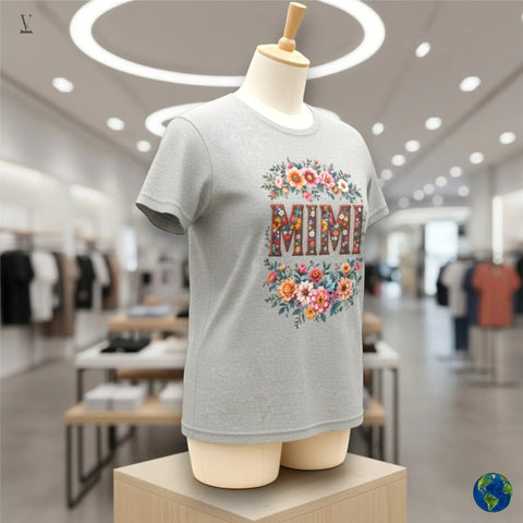 Mimi Flower T-Shirt Mimi Flower Unisex T-Shirt - Floral Graphic Cotton Tee for Grandmas V VENTURE