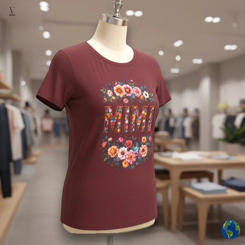 Mimi Flower T-Shirt Mimi Flower Unisex T-Shirt - Floral Graphic Cotton Tee for Grandmas V VENTURE