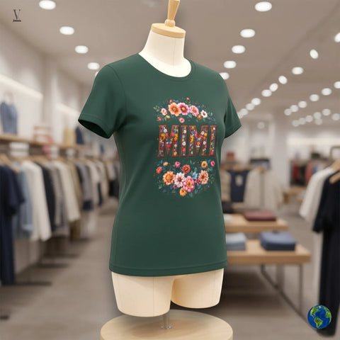Mimi Flower T-Shirt Mimi Flower Unisex T-Shirt - Floral Graphic Cotton Tee for Grandmas V VENTURE