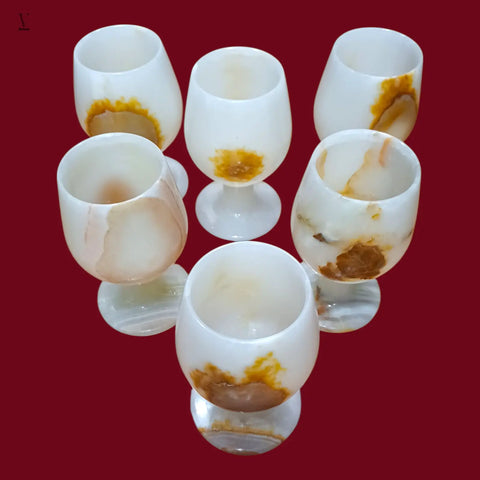 Natural Onyx/Marble Stemmed Cups - Made in Pakistan V VENTURE