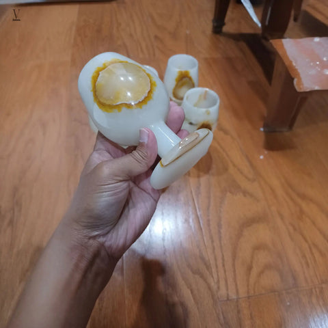 Natural Onyx/Marble Stemmed Cups - Made in Pakistan V VENTURE