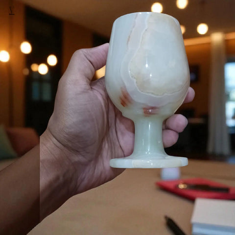 Natural Onyx/Marble Stemmed Cups - Made in Pakistan V VENTURE