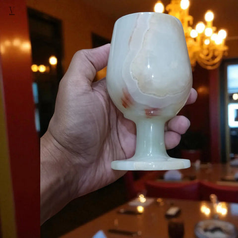 Natural Onyx/Marble Stemmed Cups - Made in Pakistan V VENTURE