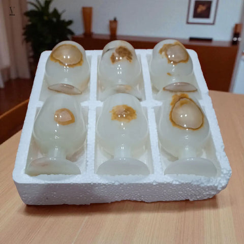 Natural Onyx/Marble Stemmed Cups - Made in Pakistan V VENTURE