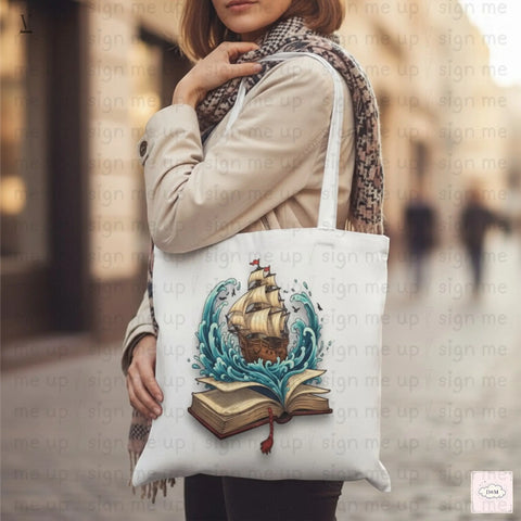 Nautical Adventure Book Digital Art | Ship on Waves Printable Wall Decor | Instant Download for Home & POD V VENTURE