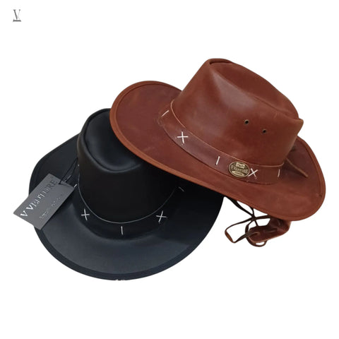 Resale Ready: Handmade Leather Cowboy Hat Bundle - 10-Piece Wholesale V VENTURE