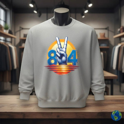Retro 804 Peace Sign Sweatshirt | Vintage Comfort & Style V VENTURE