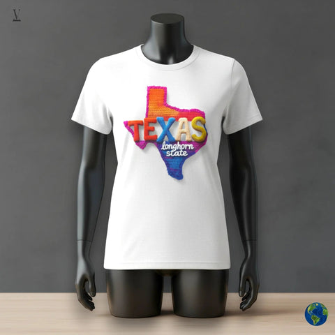 Texas ShirtTexas Longhorn State T-Shirt | Colorful US Texas Map Tee | Unisex Soft Cotton Graphic Shirt V VENTURE