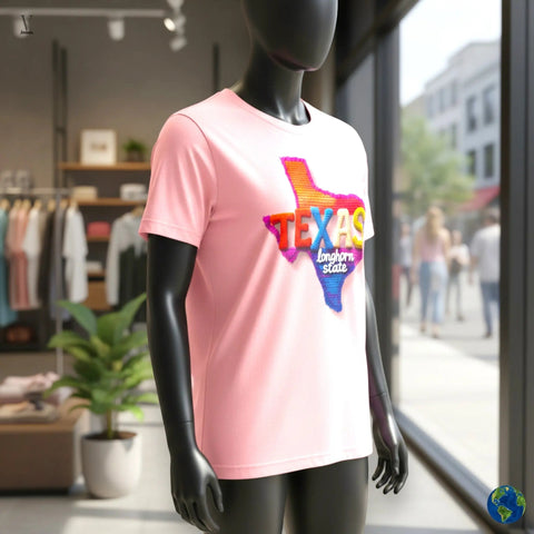 Texas ShirtTexas Longhorn State T-Shirt | Colorful US Texas Map Tee | Unisex Soft Cotton Graphic Shirt V VENTURE