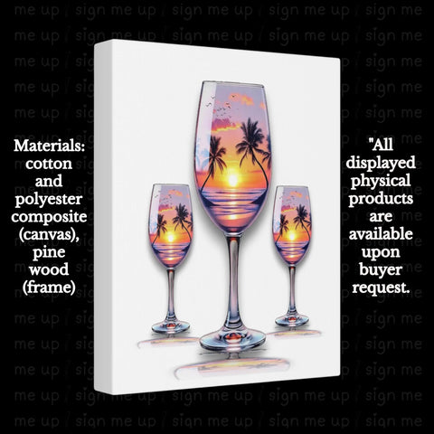 Tropical Sunset Drink Glass PNG | High-Resolution POD Design File V VENTURE