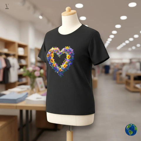 Heart Lover Tee Flower Heart Lover Unisex T-Shirt - Soft Cotton Tee for Everyday Wear V VENTURE