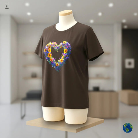 Heart Lover Tee Flower Heart Lover Unisex T-Shirt - Soft Cotton Tee for Everyday Wear V VENTURE